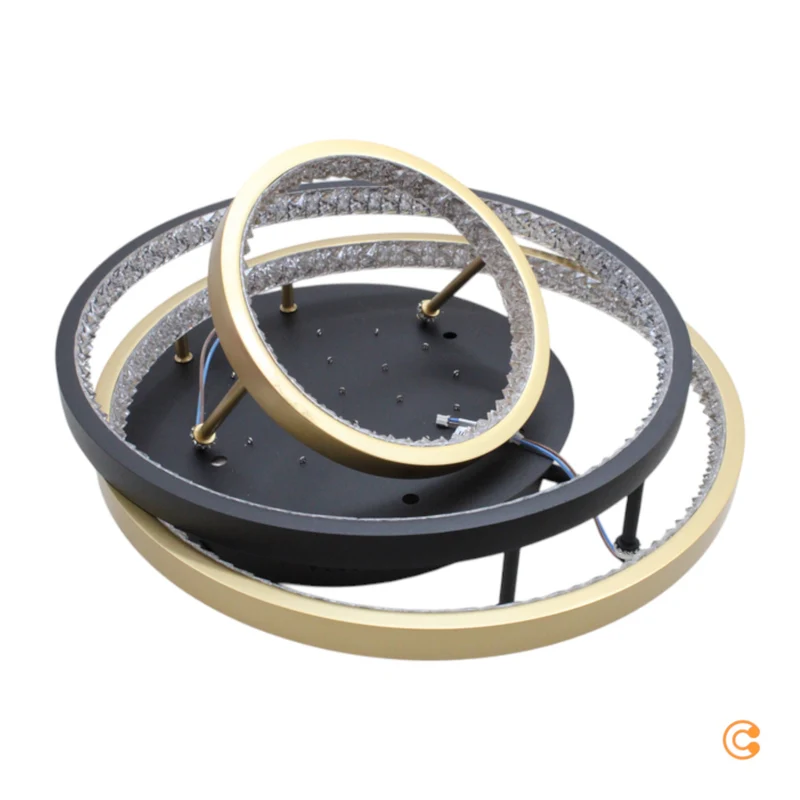B-Ware Paul Neuhaus Deckenleuchte Deckenlampe LED Glas dimmbar schwarz messing CCT320