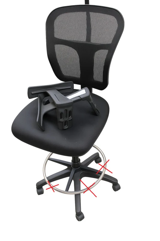 D-Ware hjh OFFICE Arbeitsstuhl Counterstuhl TOP WORK 108 Netz schwarz Drehstuhl