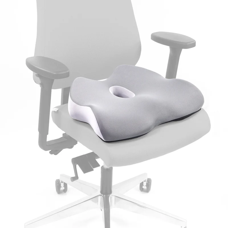 B-Ware hjh OFFICE Sitzkissen Kissen Stuhlkissen Schaum grau abnehmbar antirutsch 45