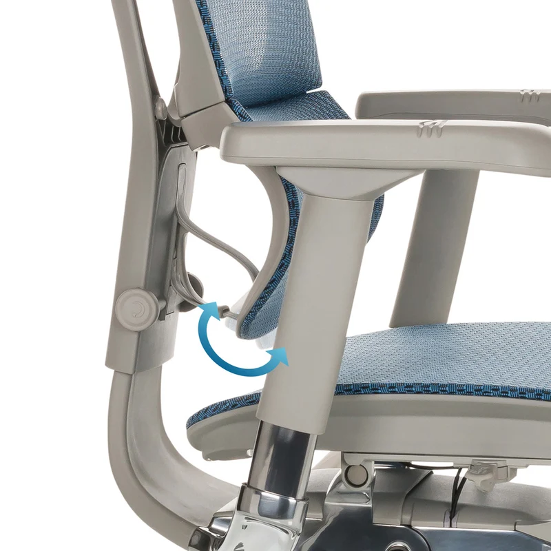 B-Ware hjh OFFICE Bürostuhl Chefsessel Drehstuhl ERGOHUMAN SLIM I G Netzstoff blau679