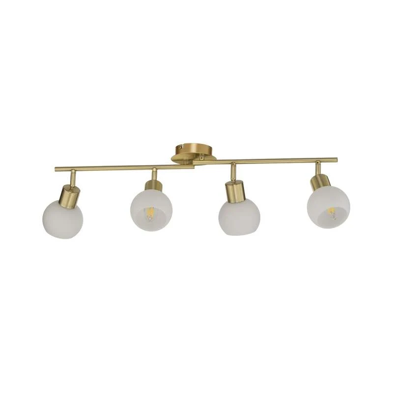 B-Ware Lindby Deckenleuchte Deckenlampe Elaina messing Glas Opalglasschirme 4 flam366