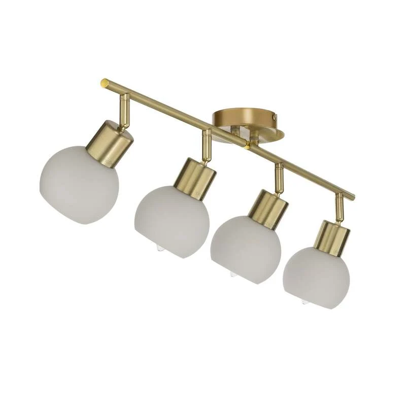 B-Ware Lindby Deckenleuchte Deckenlampe Elaina messing Glas Opalglasschirme 4 flam366