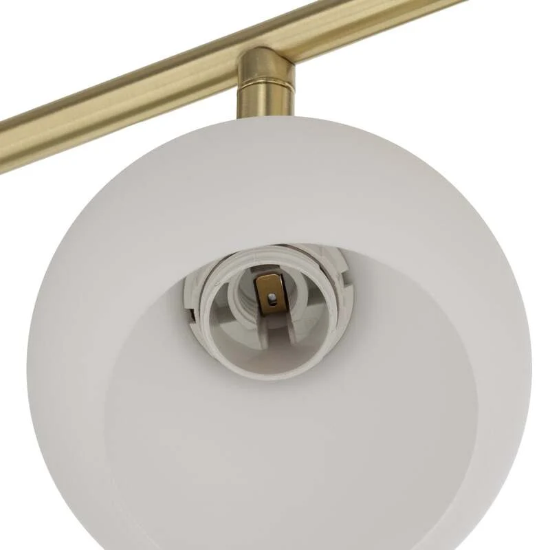 B-Ware Lindby Deckenleuchte Deckenlampe Elaina messing Glas Opalglasschirme 4 flam366