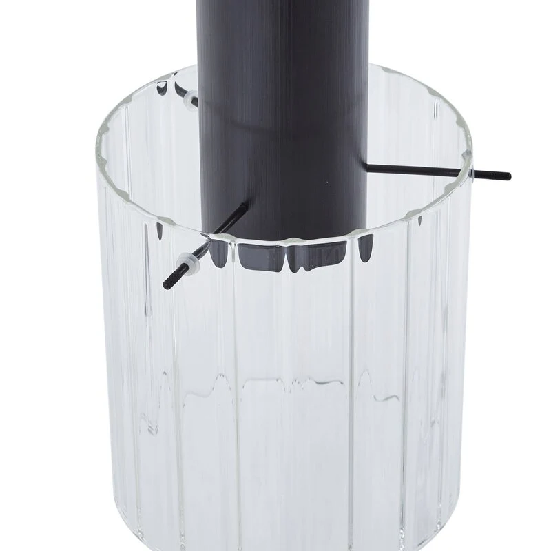 B-Ware Lucande Hängeleuchte Pendelleuchte Eirian Glas 3-flammig schwarz 90 cm Lampe119