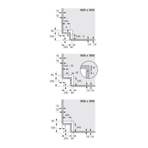 B-Ware Hettich Eckschrankdrehbeschlag Falttürbeschlag Revo 90° 800mm SIEHE TEXT/FOTO