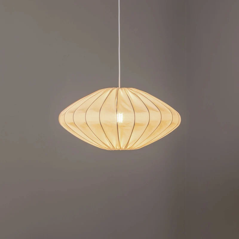 B-Ware Envostar Orlanda Hängelampe Baumwolle weiß Ellipse Deckenlampe Lampe Leuchte830