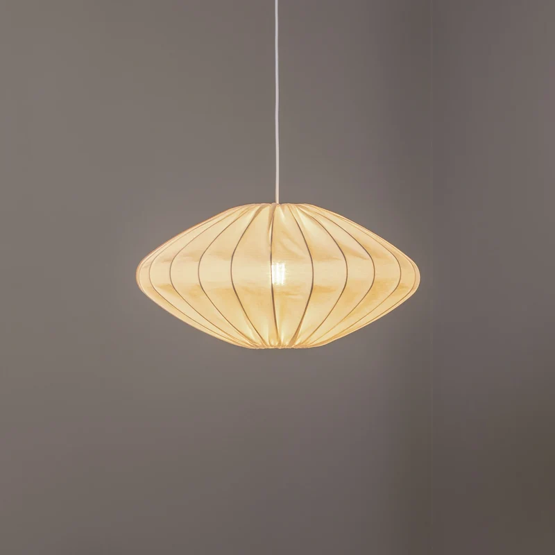 B-Ware Envostar Orlanda Hängelampe Baumwolle weiß Ellipse Deckenlampe Lampe Leuchte830