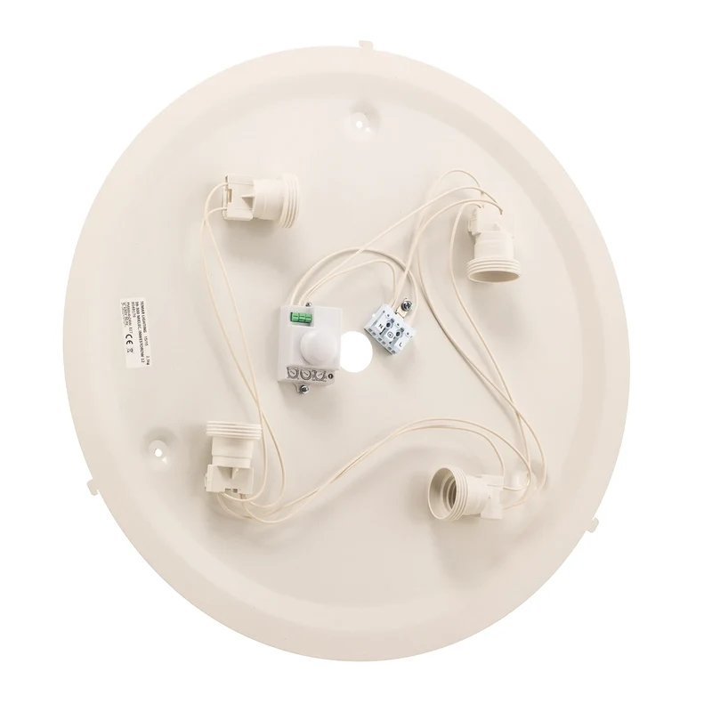 B-Ware Temar Lighting Deckenleuchte Lampe Cleo Sensor Eiche Holz Glas rund IP20 48cm