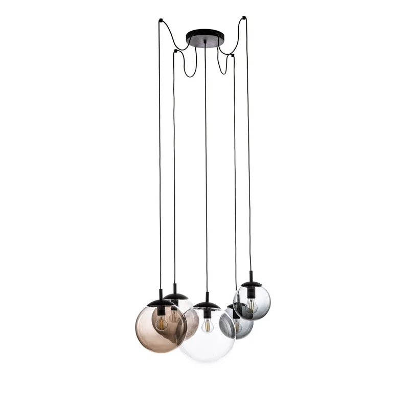 C-Ware Hängeleuchte Esme Glas multicolor fünfflammig Deckenlampe Lampe SIEHE TEXT/FOTO