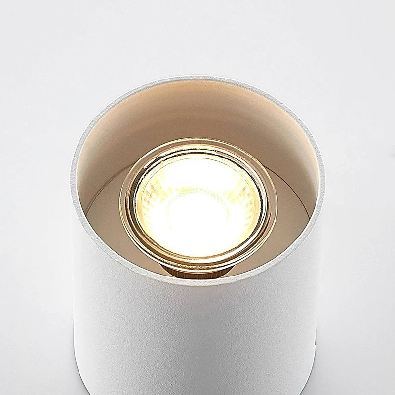 B-Ware ELC Efey Deckenlampe Leuchte GU10 Deckenleuchte rund weiß Aluminium 2 STÜCK