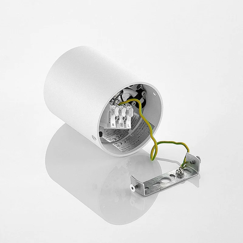 B-Ware ELC Efey Deckenlampe Leuchte GU10 Deckenleuchte rund weiß Aluminium 2 STÜCK