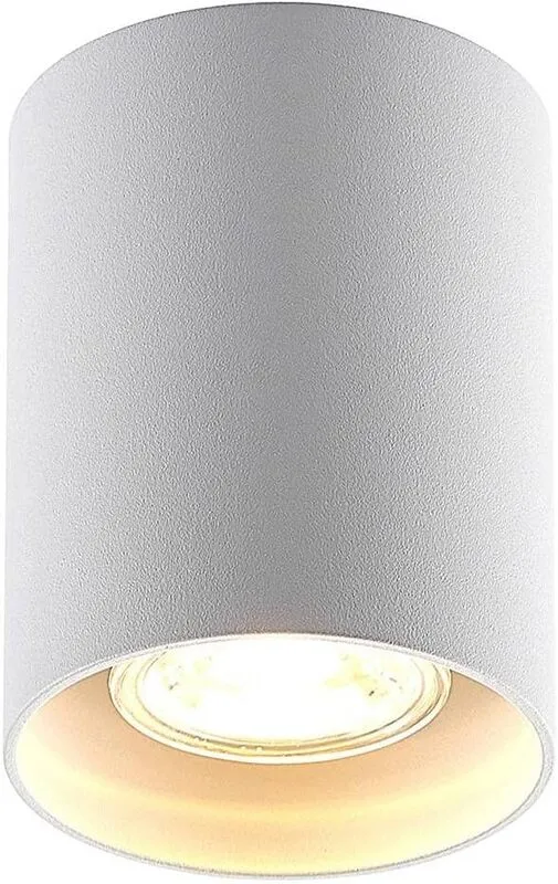 B-Ware ELC Efey Deckenlampe Leuchte GU10 Deckenleuchte rund weiß Aluminium 2 STÜCK