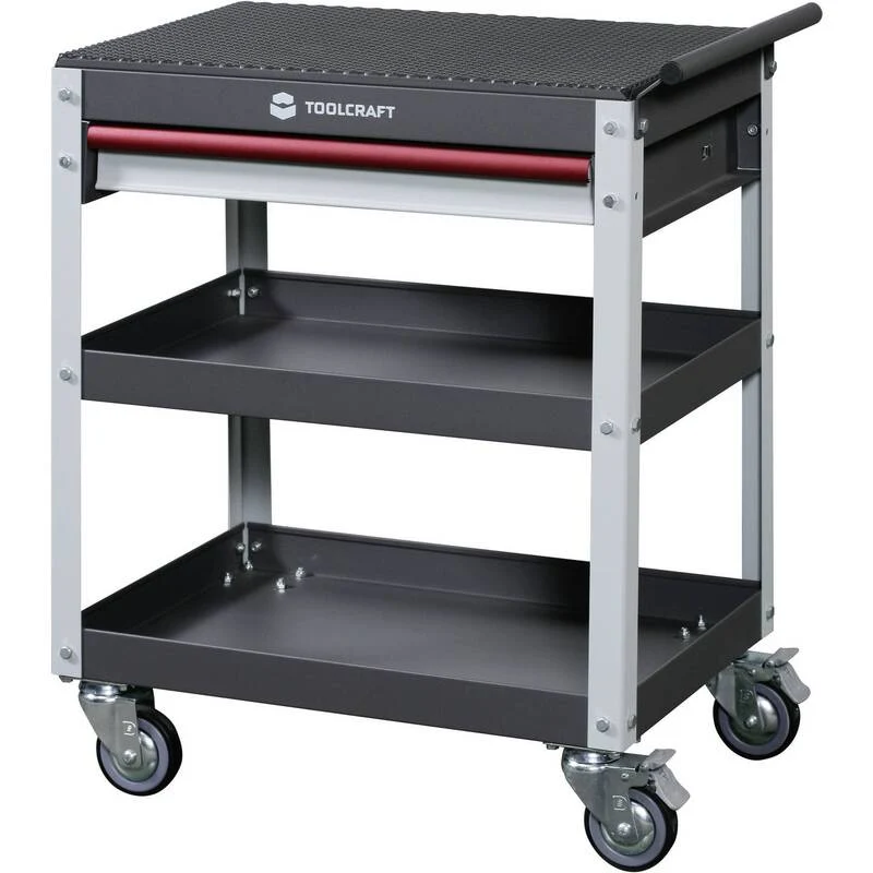 B-Ware Toolcraft Servicewagen Werkstattwagen Wagen Werkstatt Grau Rot 1 Schublade