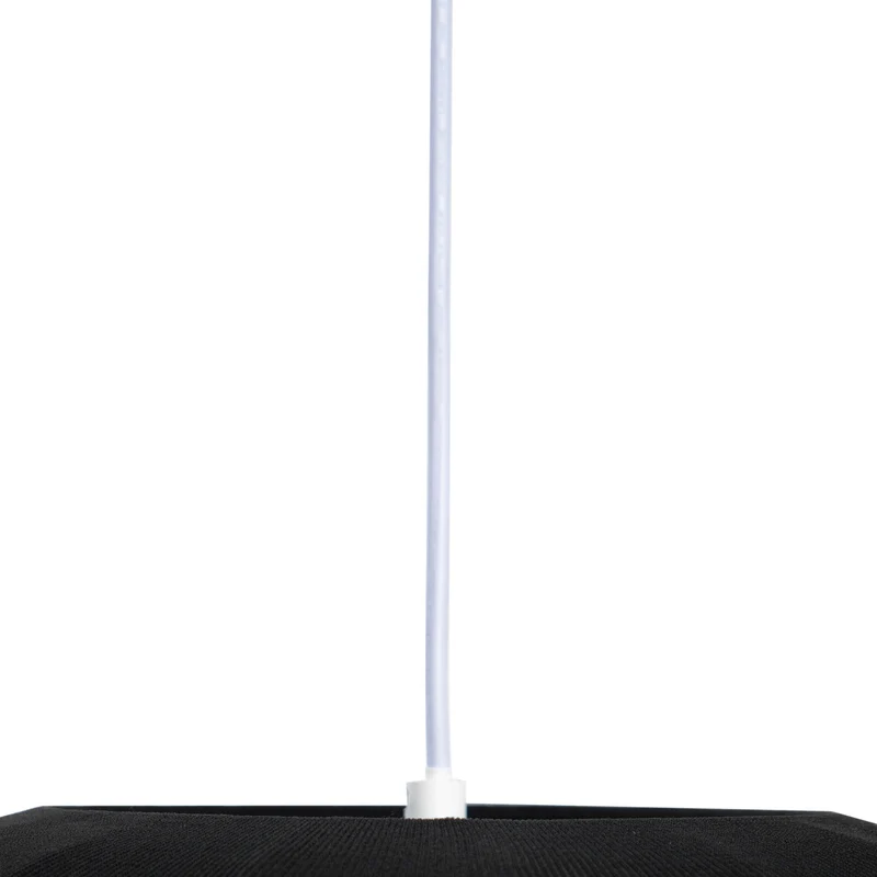 B-Ware Lindby Hängelampe Pendelleuchte Lampe schwarz weiß grau Textil 60cm 3-flammig