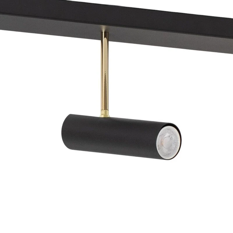 B-Ware Luminex Deckenleuchte Lampe Axion Leuchte LED 5-flammig Stahl schwarz gold GU10