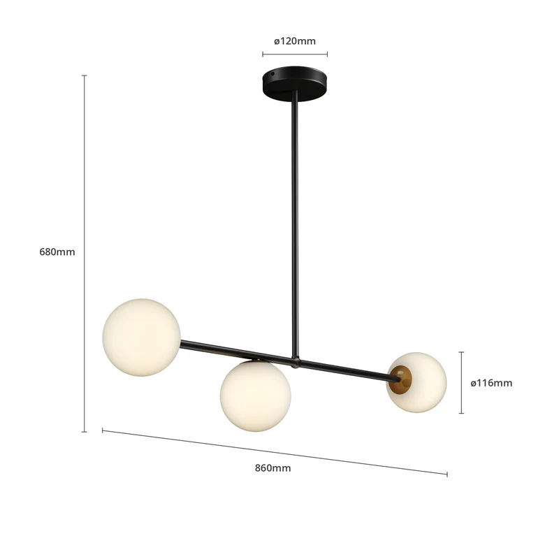 B-Ware Euluna Hängeleuchte Gama Hängelampe Lampe Leuchte Esszimer Wohnzimmer 3 flammig