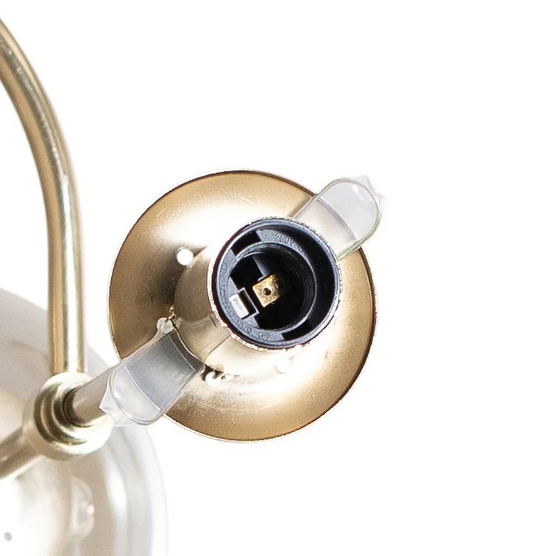 B-Ware Portemo Hängeleuchte Deckenlampe Lampe messing Länge 104 cm 6-flammig Glas