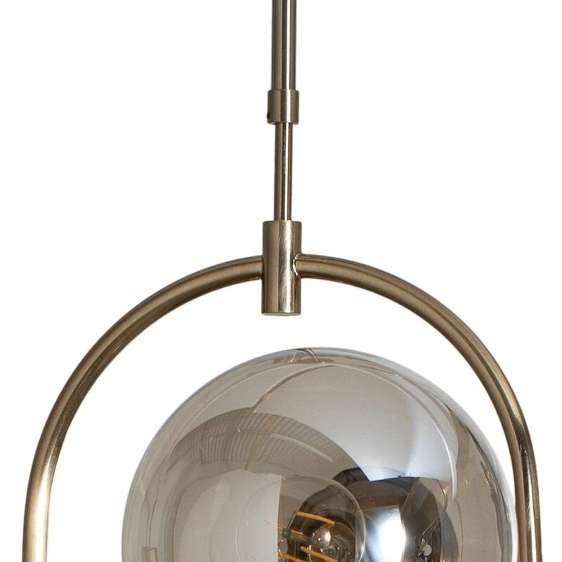 B-Ware Portemo Hängeleuchte Deckenlampe Lampe messing Länge 104 cm 6-flammig Glas