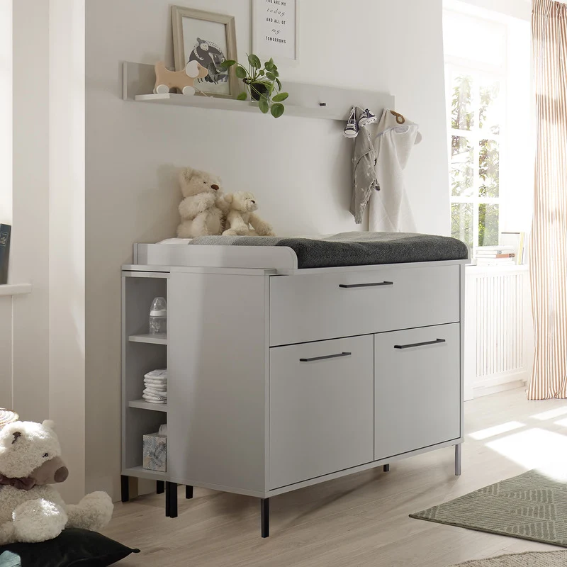 B-Ware Mäusbacher Wandregal Hängeregal Olaf Regal Kreidegrau Kinderzimmer Ablage