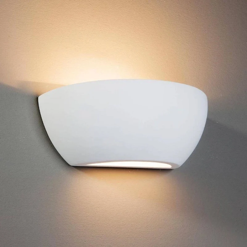 B-Ware Lindby Wandleuchte Felia Gipsleuchte weiß Wandleuchte Wandlicht LED 2 STÜCK