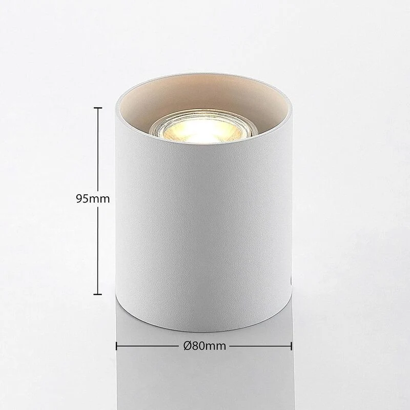 B-Ware ELC Efey Deckenlampe Leuchte GU10 Deckenleuchte rund weiß Aluminium I15 STÜCK