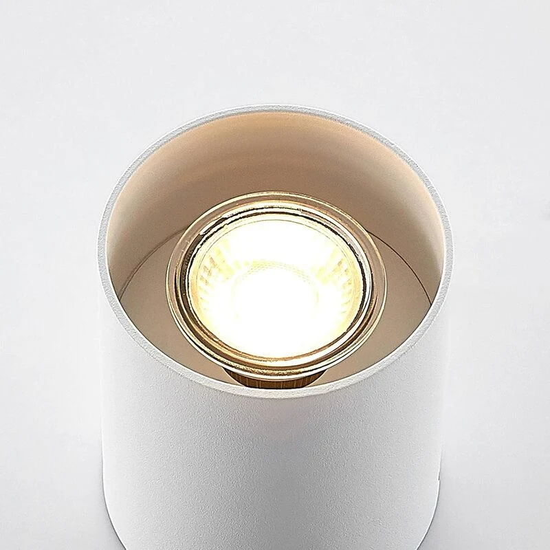 B-Ware ELC Efey Deckenlampe Leuchte GU10 Deckenleuchte rund weiß Aluminium I15 STÜCK