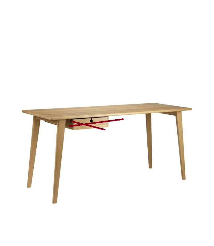 B-Ware FDB Møbler C67 Schreibtisch Arbeitstisch Massivholz 156x60cm SIEHE TEXT/FOTO