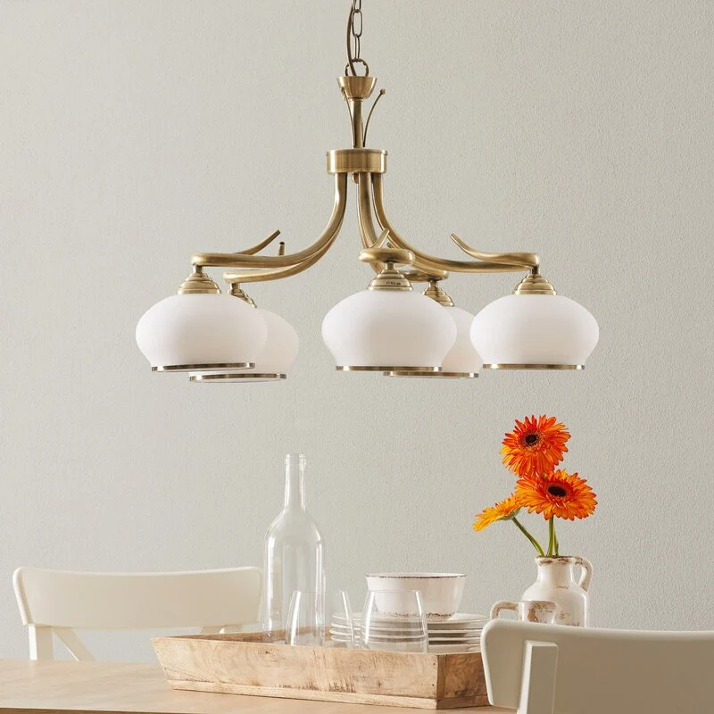 B-Ware Orion Hängeleuchte Elvira Deckenlampe Deko-Deckenlampe Pendelleuchte E27 5-flg