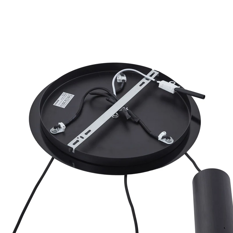 B-Ware Lucande Hängeleuchte Pendelleuchte Eirian schwarz Glas 3-flammig Ø 40 cm
