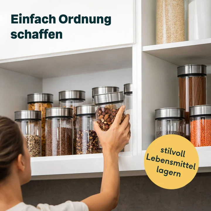 B-Ware SILBERTHAL Vorratsglas Aufbewahrungsglas Borosilikatglas 700ml 2er Set