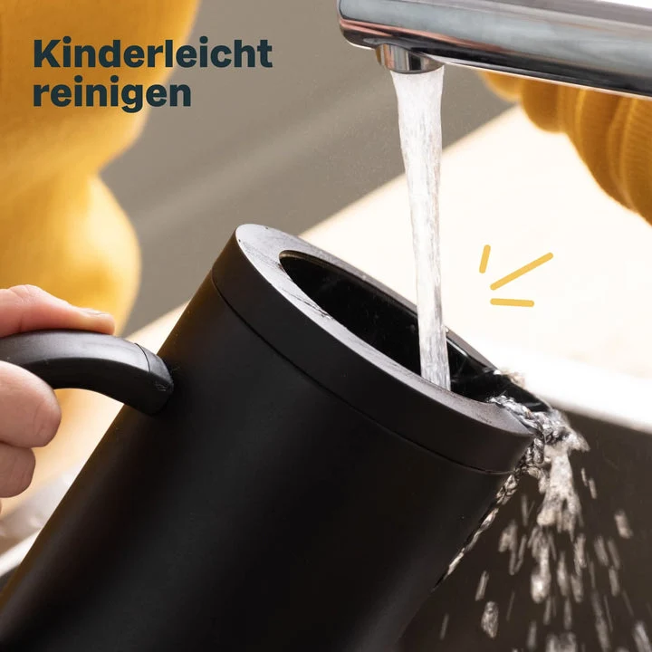 B-Ware SILBERTHAL Thermoskanne Kaffeekanne Isolierkanne Glaseinsatz Edelstahl 1L328