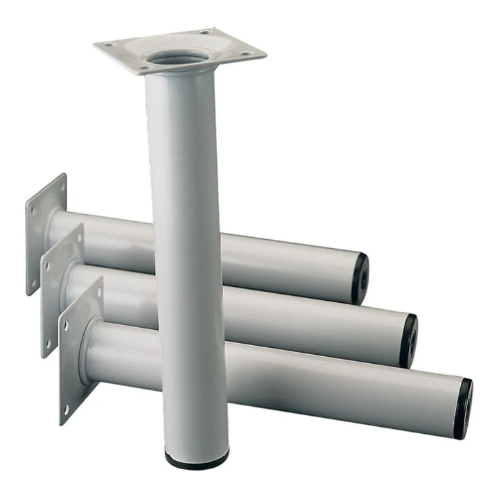 B-Ware Element System Möbelfuß Bein Tischfuß weiß 30mm 300mm Stahl M10 2 STÜCK