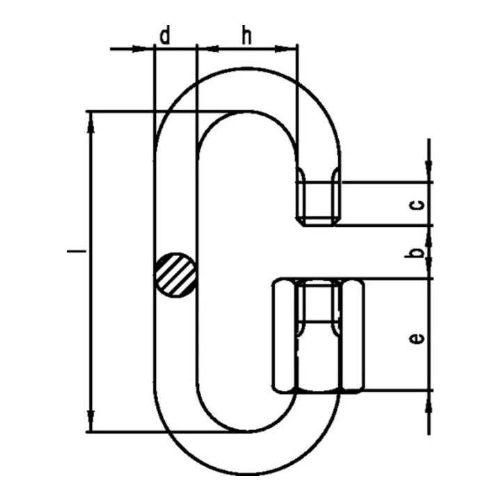 B-Ware Kleinsorge Kettenschnellverschluss Quicklink Größe 4 Innenhöhe 33mm 12x100 Stück