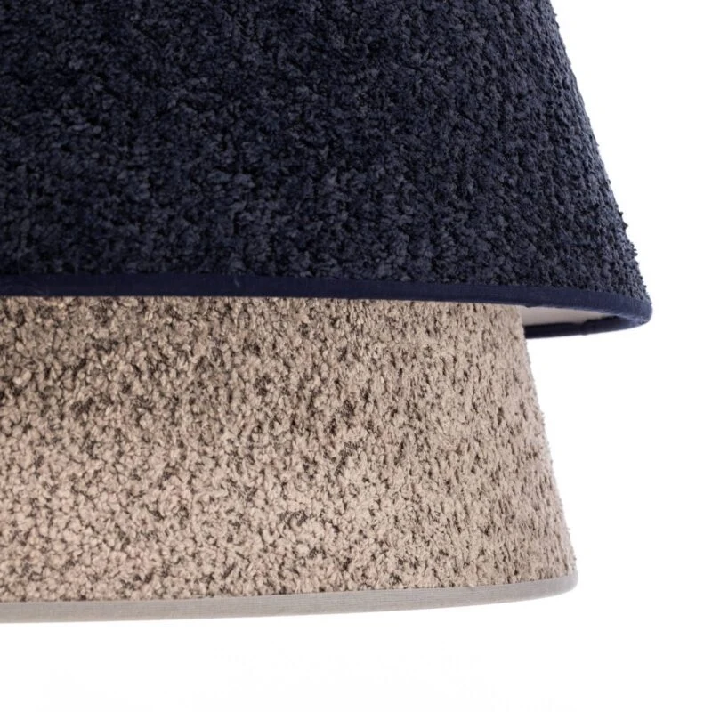 B-Ware Euluna Hängeleuchte Pendelleuchte Boucle Lampe Ø 50 cm blau grau
