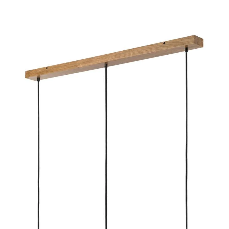 B-Ware Harmony Hängelampe Pendelleuchte Opalglas Eichenholz L110cm 3flg SIEHE TEXT/FOTO