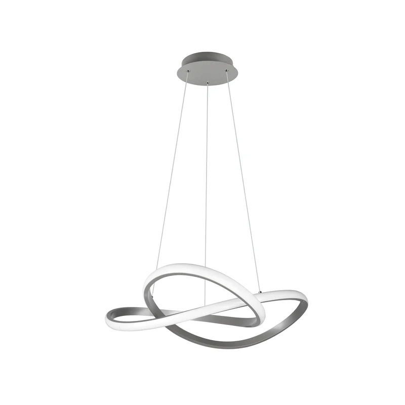 B-Ware Reality Leuchten LED Hängelampe Pendelleuchte Lampe nickel matt Eisen 60 cm