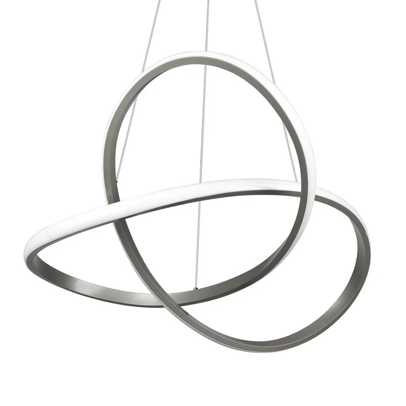 B-Ware Reality Leuchten LED Hängelampe Pendelleuchte Lampe nickel matt Eisen 60 cm