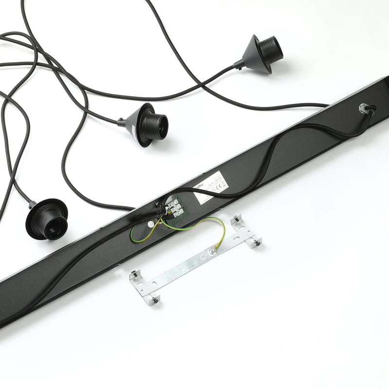 B-Ware Lindby Marla Pendelleuchte Hängelampe Deckenlampe 3flg E27 rauchgrau SIEHE TEXT