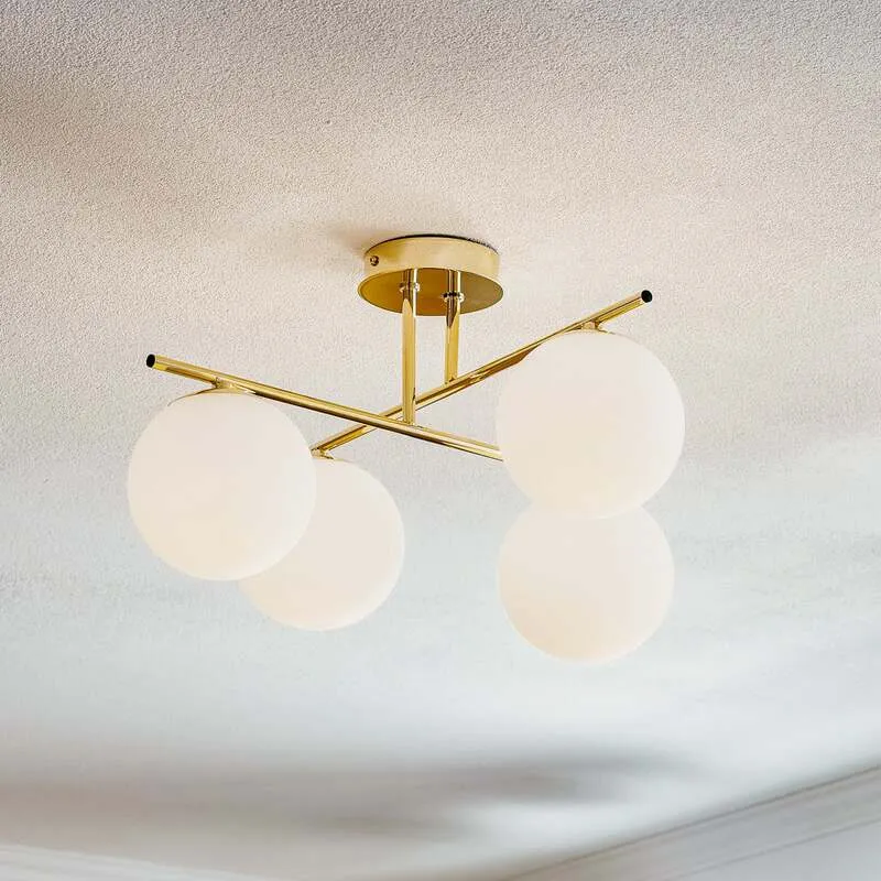 B-Ware Deckenleuchte Aurora gold Deckenlampe Lampe Wohnzimmerleuchte SIEHE TEXT/FOTO883