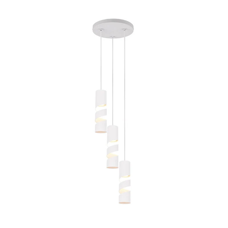 B-Ware TRIO Stream Hängeleuchte Pendelleuchte Lampe weiß Metall GU10 3 flammig Ø 28 cm