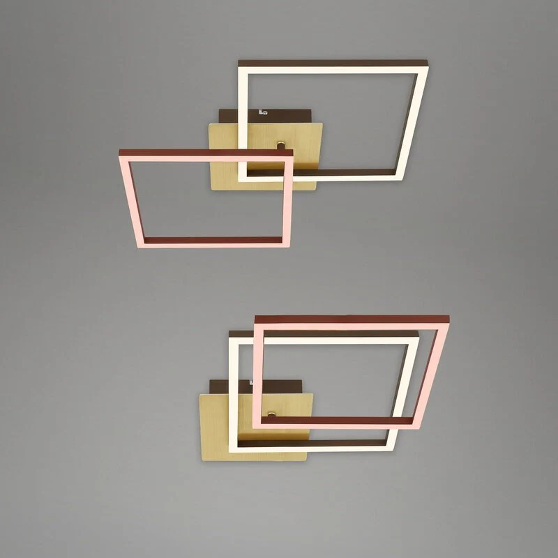 LED Deckenleuchte Deckenlampe Frame gold dimmbar Memoryfunktion Raum Beleucht654