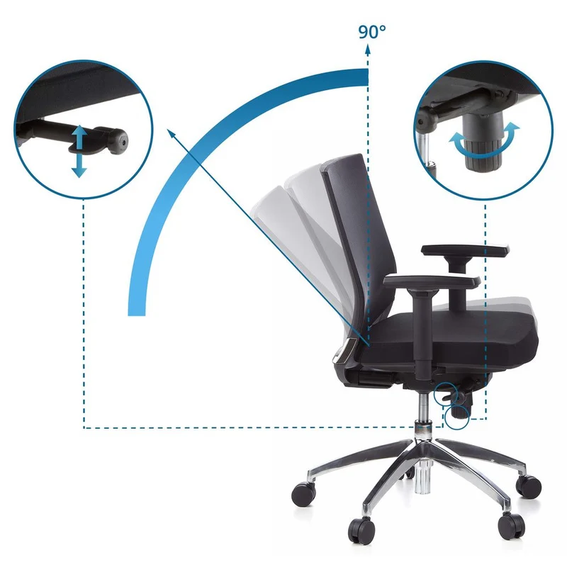 B-Ware hjh OFFICE Bürostuhl Chefsessel PORTO PRO Drehstuhl Schreibtisch Stoff schwarz
