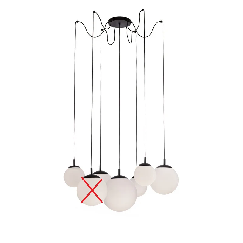 B-Ware Hängeleuchte Esme Opalglas siebenflammig dezentral Deckenlampe SIEHE TEXT/FOTO