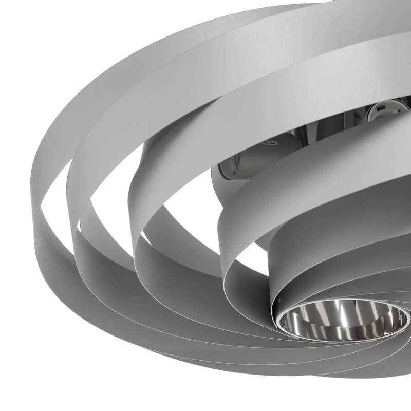 B-Ware Euluna Deckenleuchte Vento aluminiumfarben Ø 60 cm Metall Deckenlampe Lampe Spot