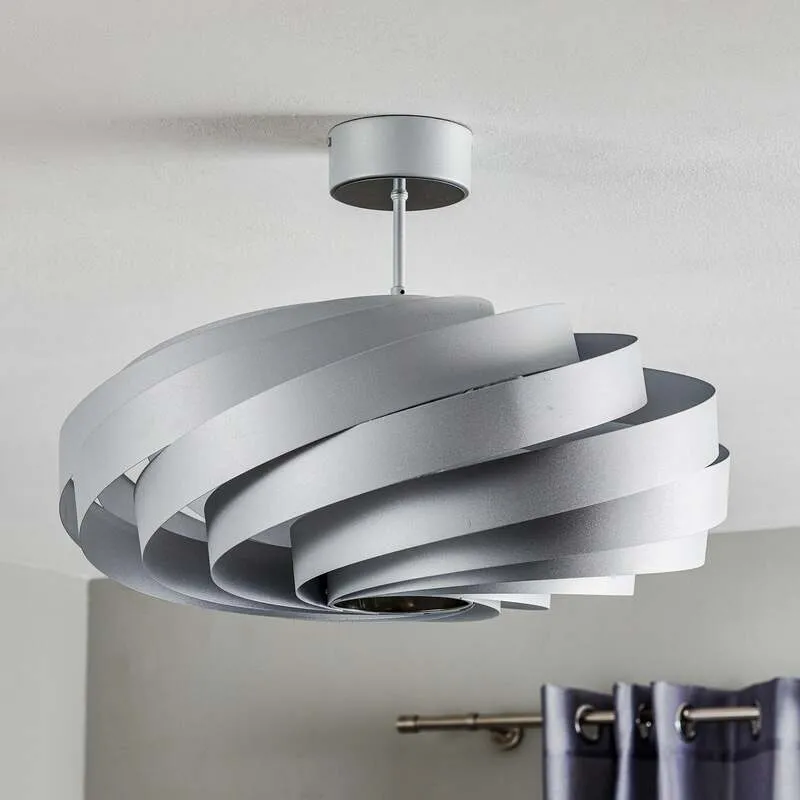 B-Ware Euluna Deckenleuchte Vento aluminiumfarben Ø 60 cm Metall Deckenlampe Lampe Spot