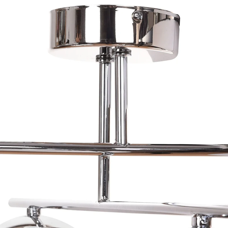 B-Ware Domiluce Aurora Deckenleuchte Lampe chrom Glas E14 4-flammig Ø 50 cm weiß Metall