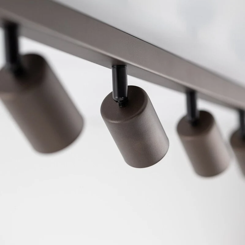 B-Ware Top Deckenspot Lampe GU10 braun achtflammig linear justierbar Leuchte Spot