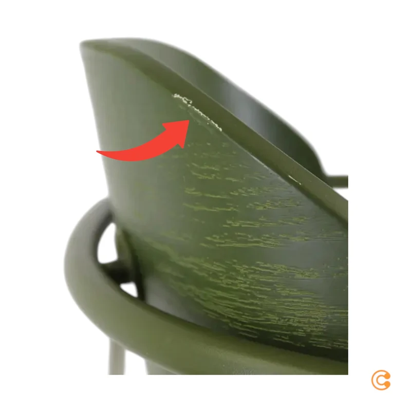 B-Ware Hübsch Interior Arch Stuhl Esszimmerstuhl Küchenstuhl grün SIEHE TEXT/FOTO