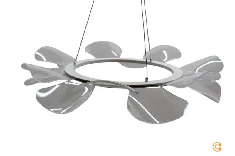 B-Ware Fabas Luce Pendelleuchte Hängelampe LED weiß rund Esszimmer Wohnraum 72 cm
