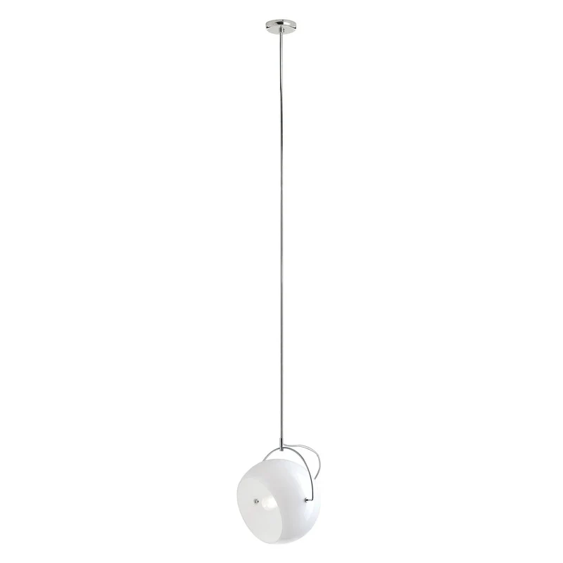 B-Ware Fabbian Beluga White Glas-Hängeleuchte Pendelleuchte Deckenlampe Leuchte Ø 20 cm